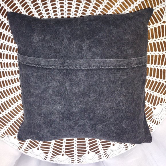 Rag Frog Revival Throw pillow cover Up-cycled from a T-shirt size 12"x12" - Picture 5 of 5